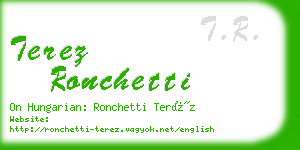 terez ronchetti business card